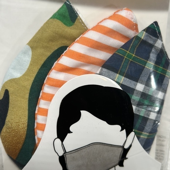 Face Mask Lot of 3 (3 pack) CVS Wellness Children boy fabric mask ages 5-8 NEW - Picture 8 of 8